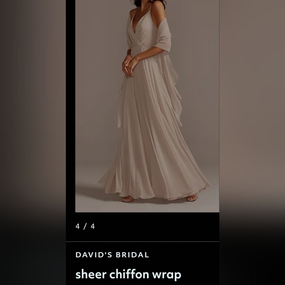 Quartz sheer chiffon wrap - Picture 2 of 2